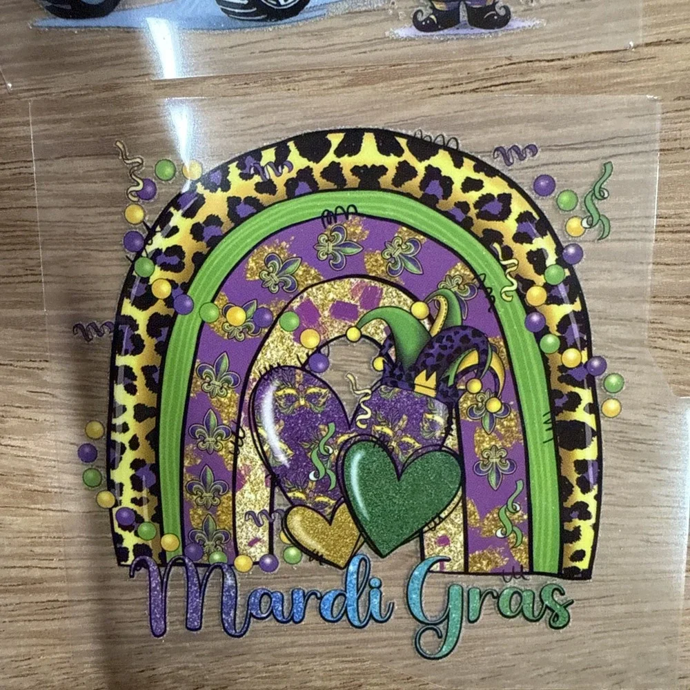 Mardi Gras Themed Iron Patches Set Of 10